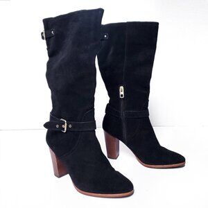 Coach Beverly Black Suede Boots 7.5